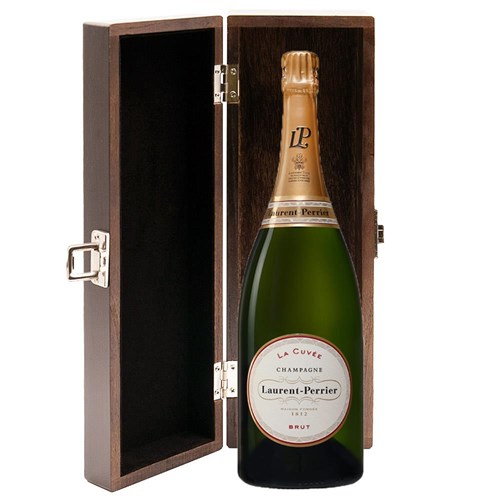 Laurent Perrier La Cuvee Champagne Magnum 1.5L in Elm Wood Gift Box